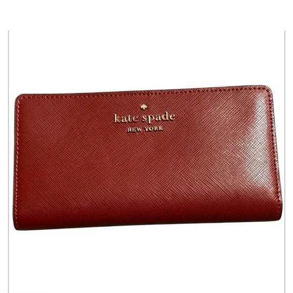 Kate Spade Red Saffiano leather Wallet nwt - Picture 1 of 4